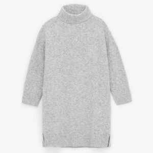 Funnel knit sweater dress